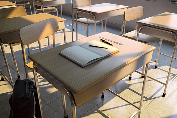 A portable and sturdy exam desk for students.